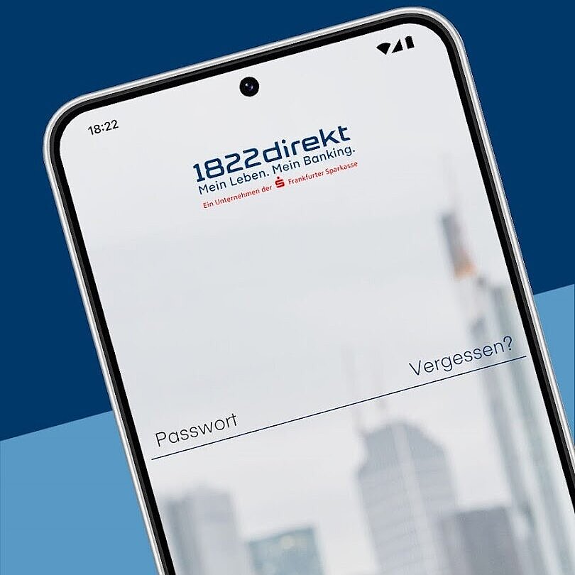 Startbildschirm der Banking App