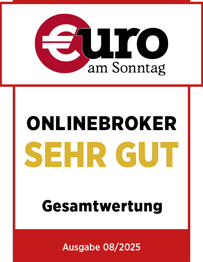 Testurteil für Onlinebroker "sehr gut" von €uro am Sonntag