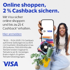 Visa 2% Cashback Aktion