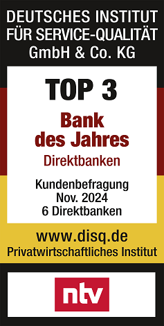 Auszeichnung TOP3 Bank des Jahres 2025